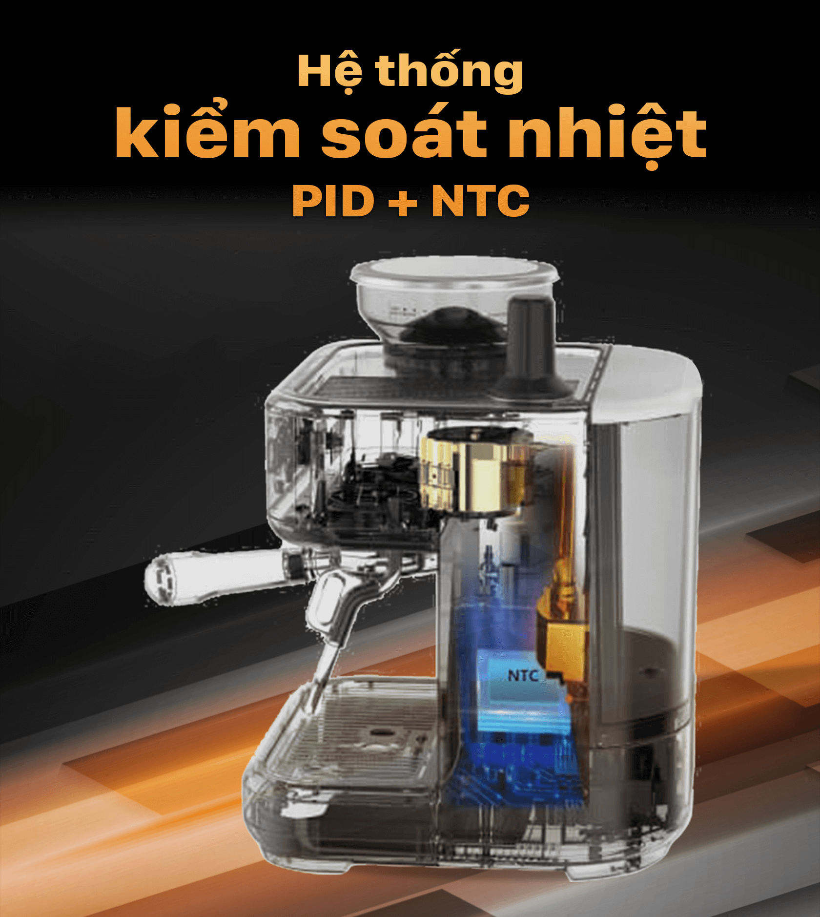 Hệ thống kiểm soát nhiệt độ PID+NTC